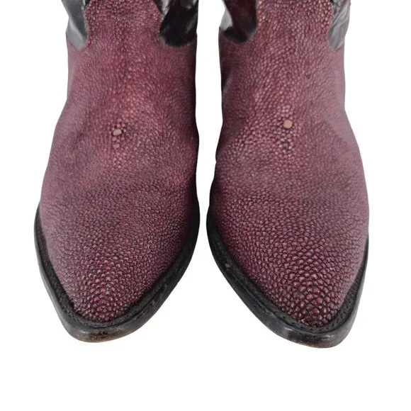 Nocona Stingray Red Mens Size 11.5D Maroon Burgundy Leather Cowboy Western Boots - Picture 2 of 16